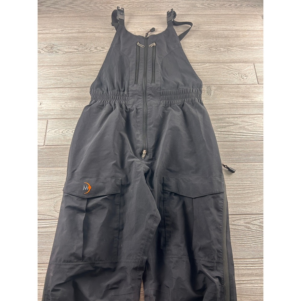 Moonstone Gore-Tex XCR Black Ski Snowboard Bib Pants Mens Medium Full Zip Shell